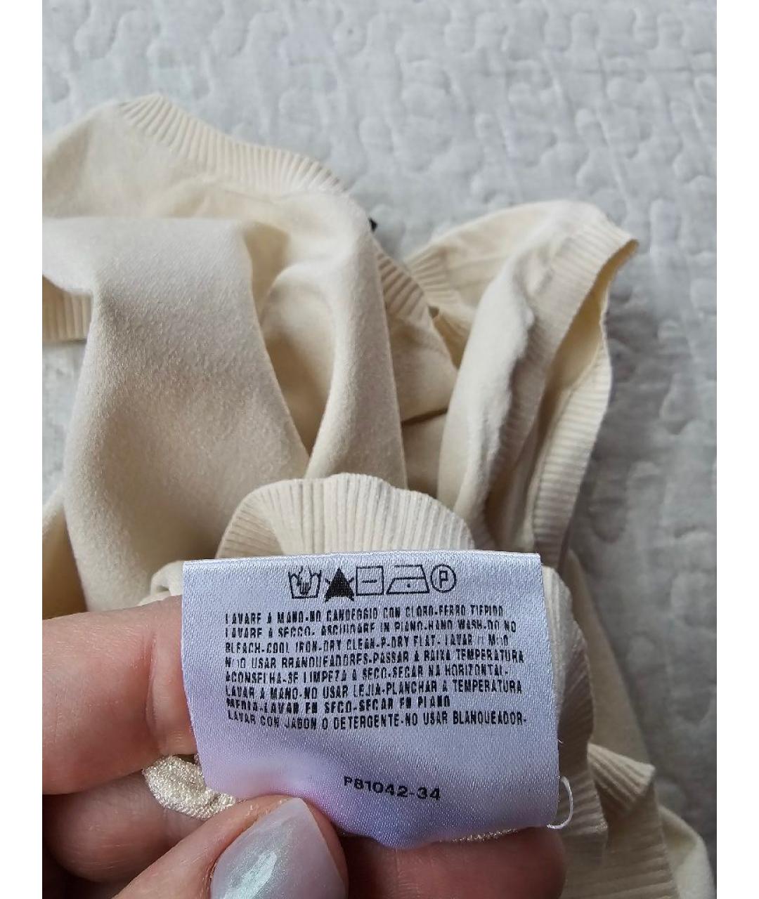 GIORGIO ARMANI Бежевая вискозная жилетка, фото 5