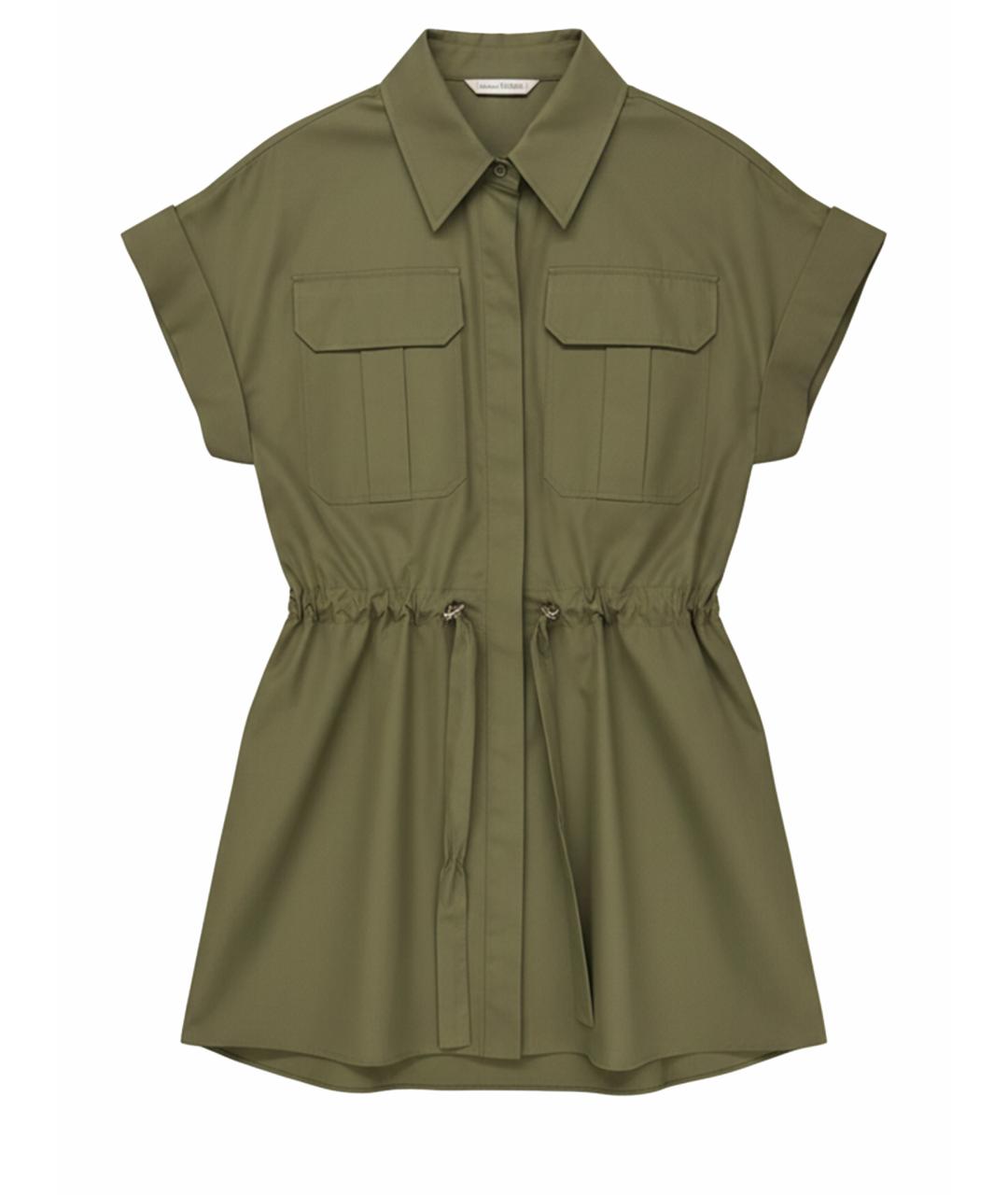 ALEXANDER MCQUEEN Хаки хлопковый костюм с юбками, фото 1