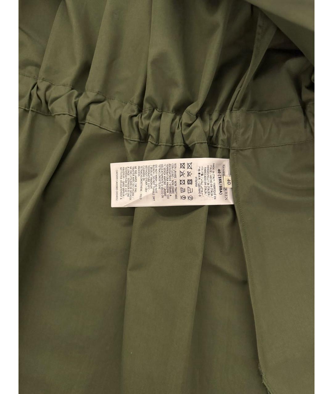 ALEXANDER MCQUEEN Хаки хлопковый костюм с юбками, фото 3