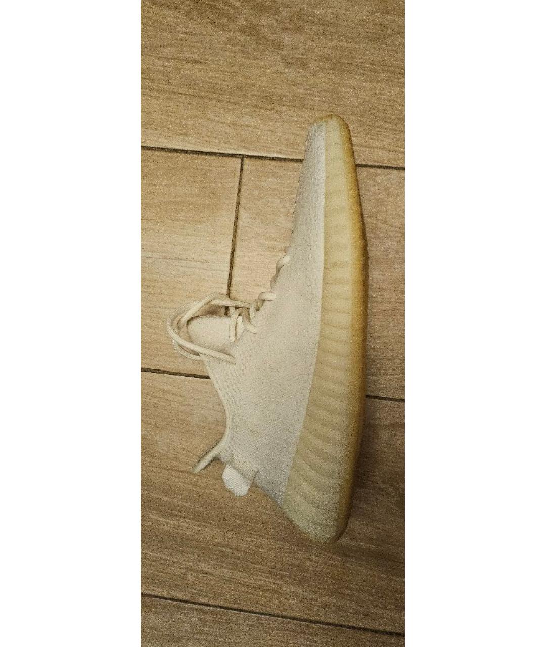 ADIDAS YEEZY Белые текстильные низкие кроссовки / кеды, фото 6