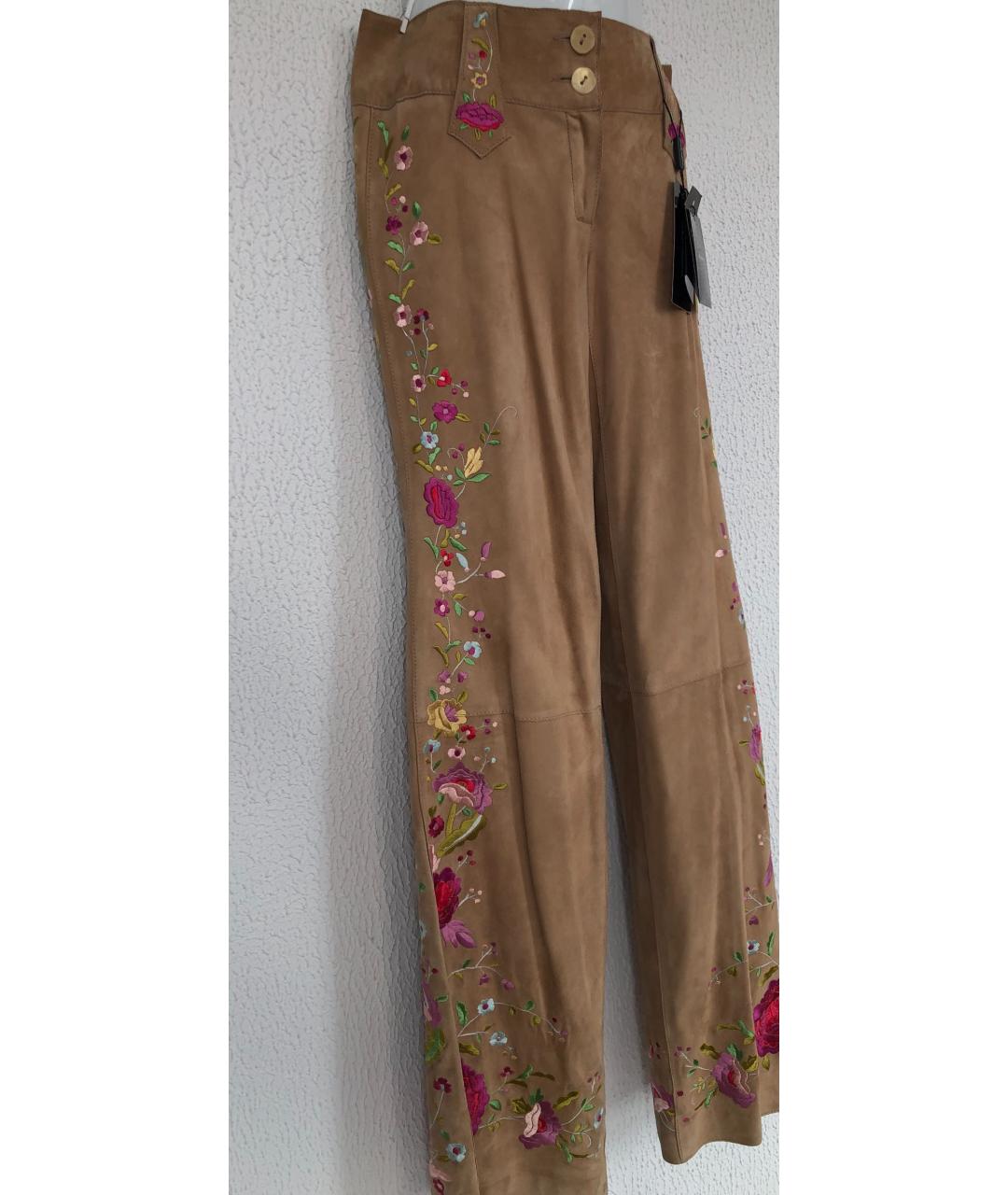 DOLCE&GABBANA Замшевые прямые брюки, фото 3