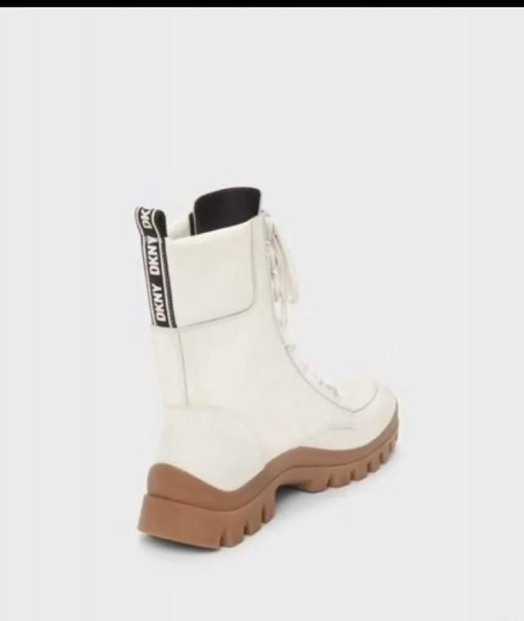 DKNY Бежевые кожаные ботинки, фото 2