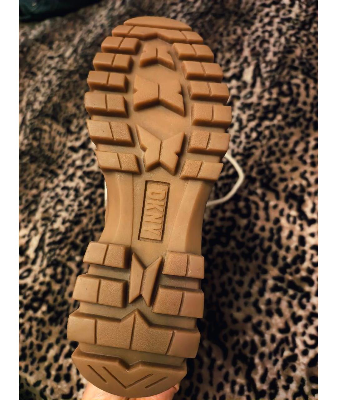 DKNY Бежевые кожаные ботинки, фото 6