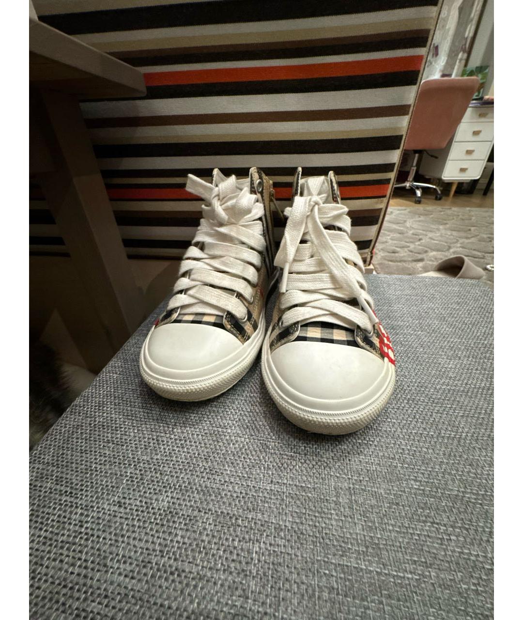 BURBERRY Коричневые кеды, фото 2