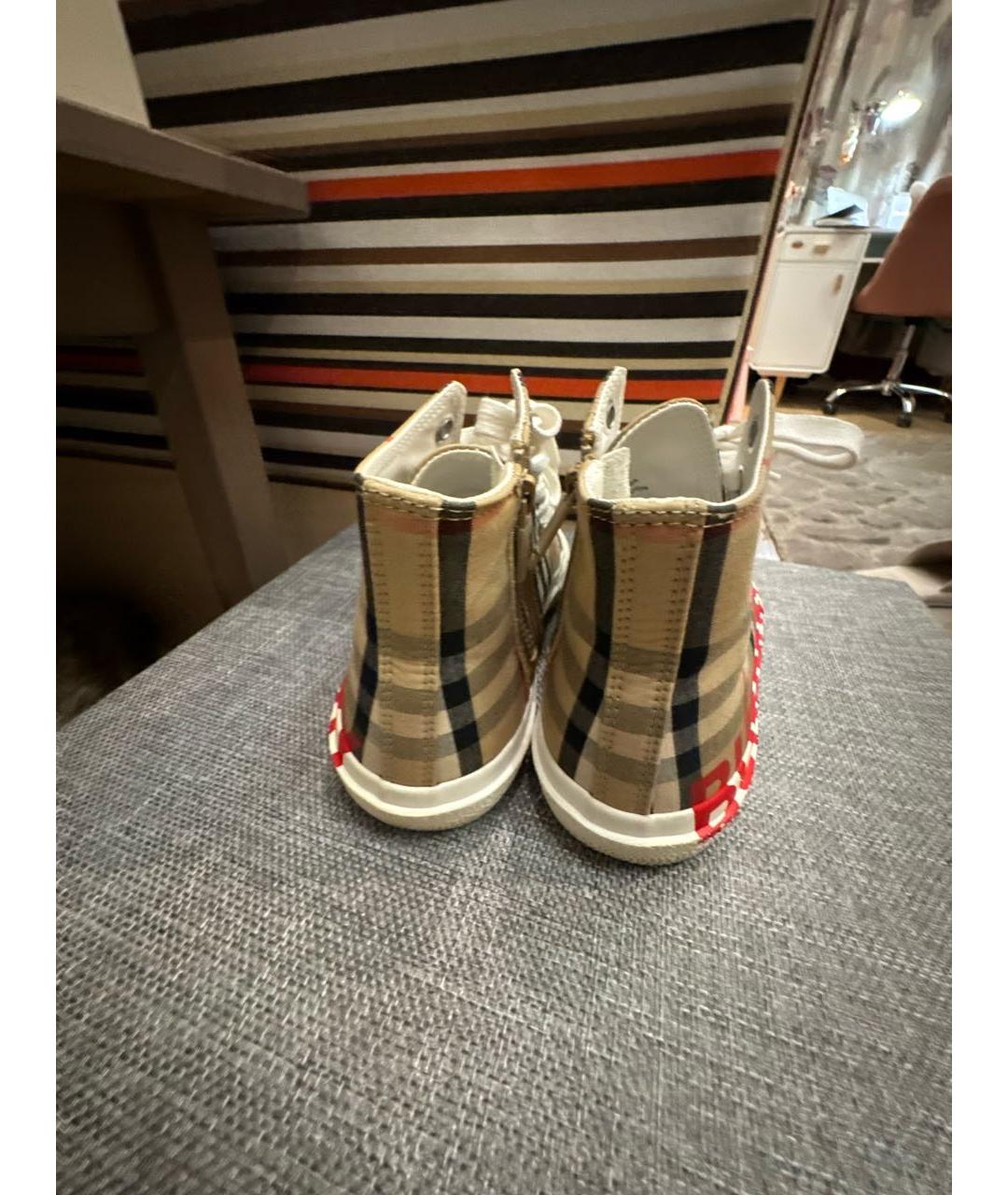 BURBERRY Коричневые кеды, фото 4