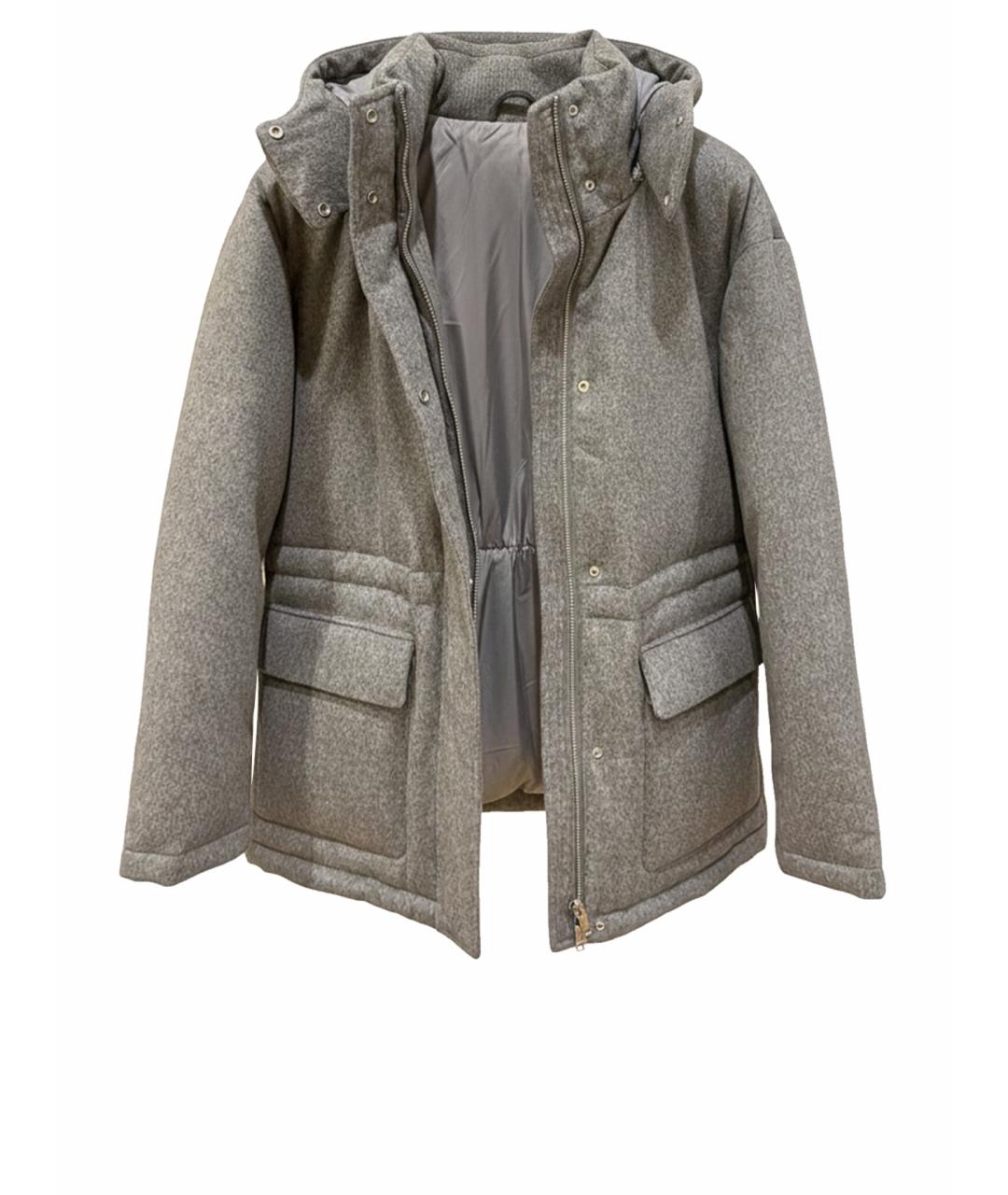 12 STOREEZ Серый шерстяной пуховик, фото 1