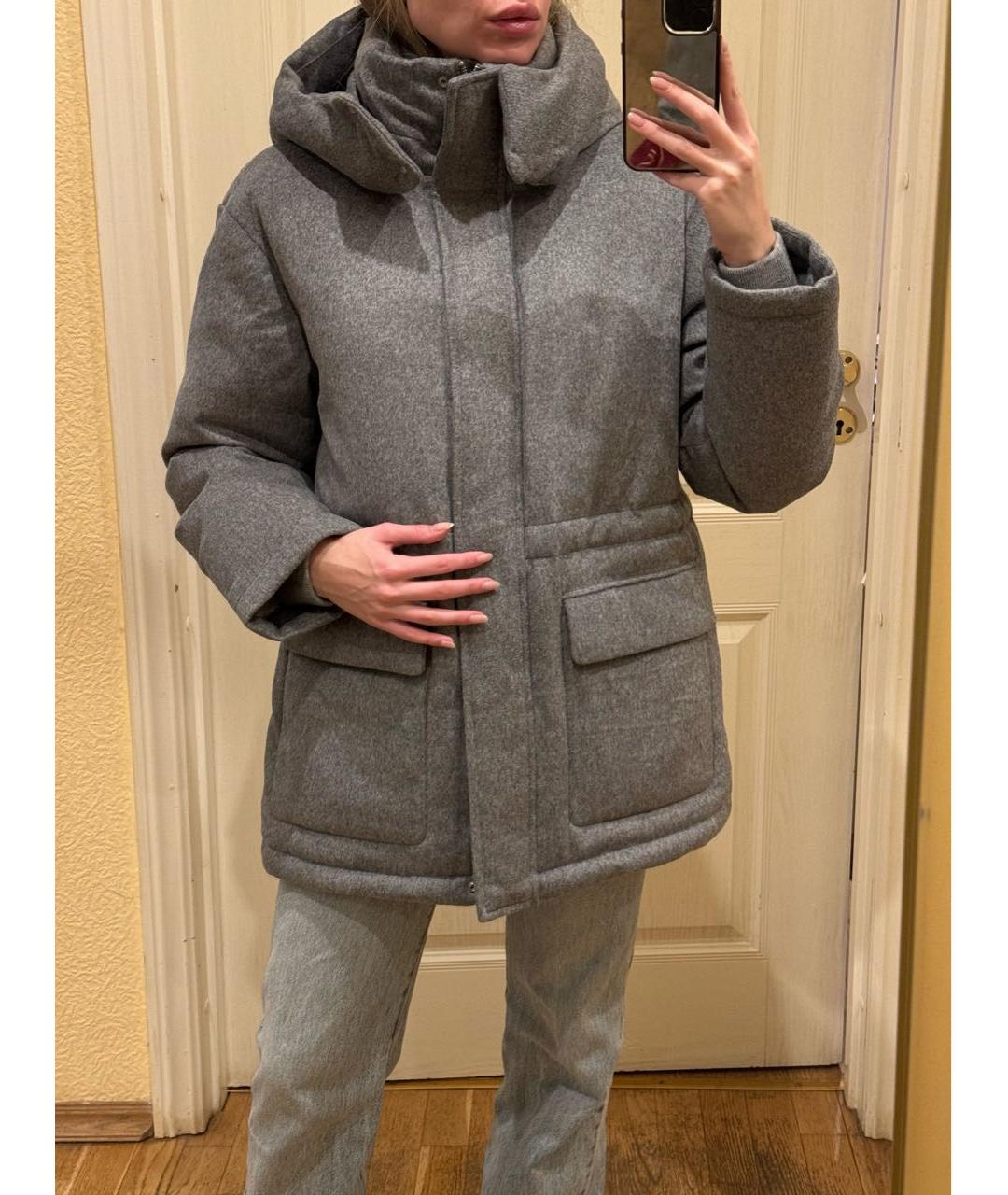 12 STOREEZ Серый шерстяной пуховик, фото 5