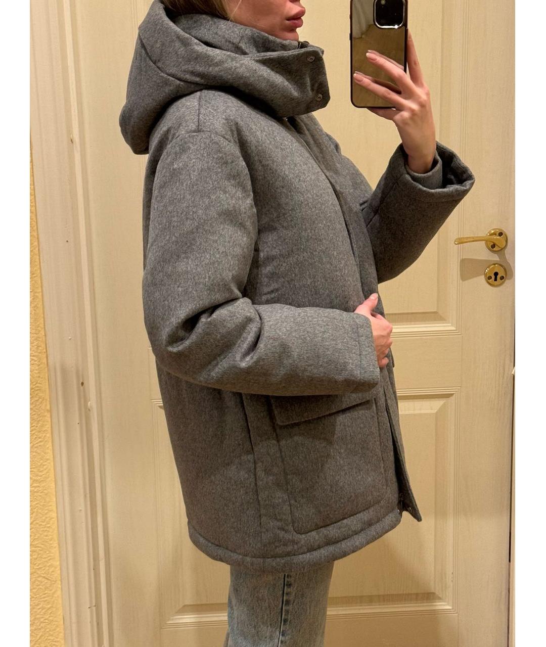 12 STOREEZ Серый шерстяной пуховик, фото 6