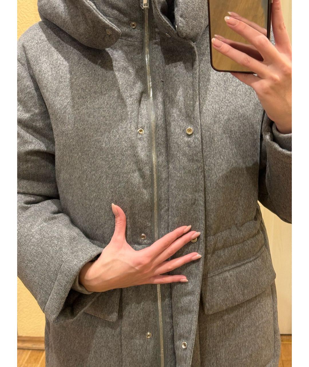 12 STOREEZ Серый шерстяной пуховик, фото 7