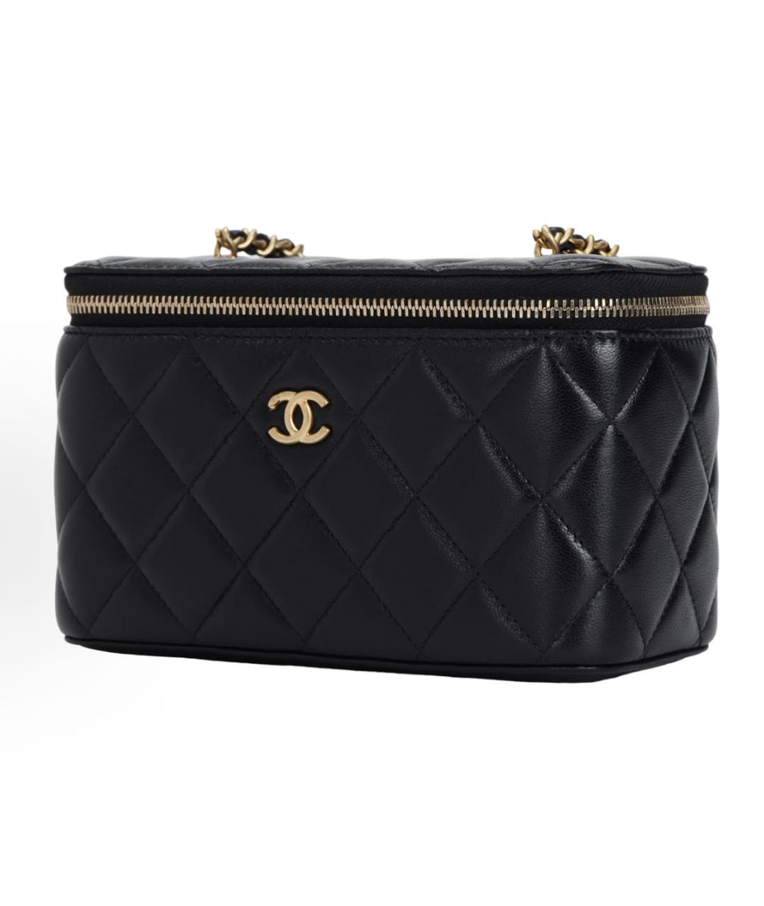 CHANEL Черная кожаная сумка через плечо, фото 2