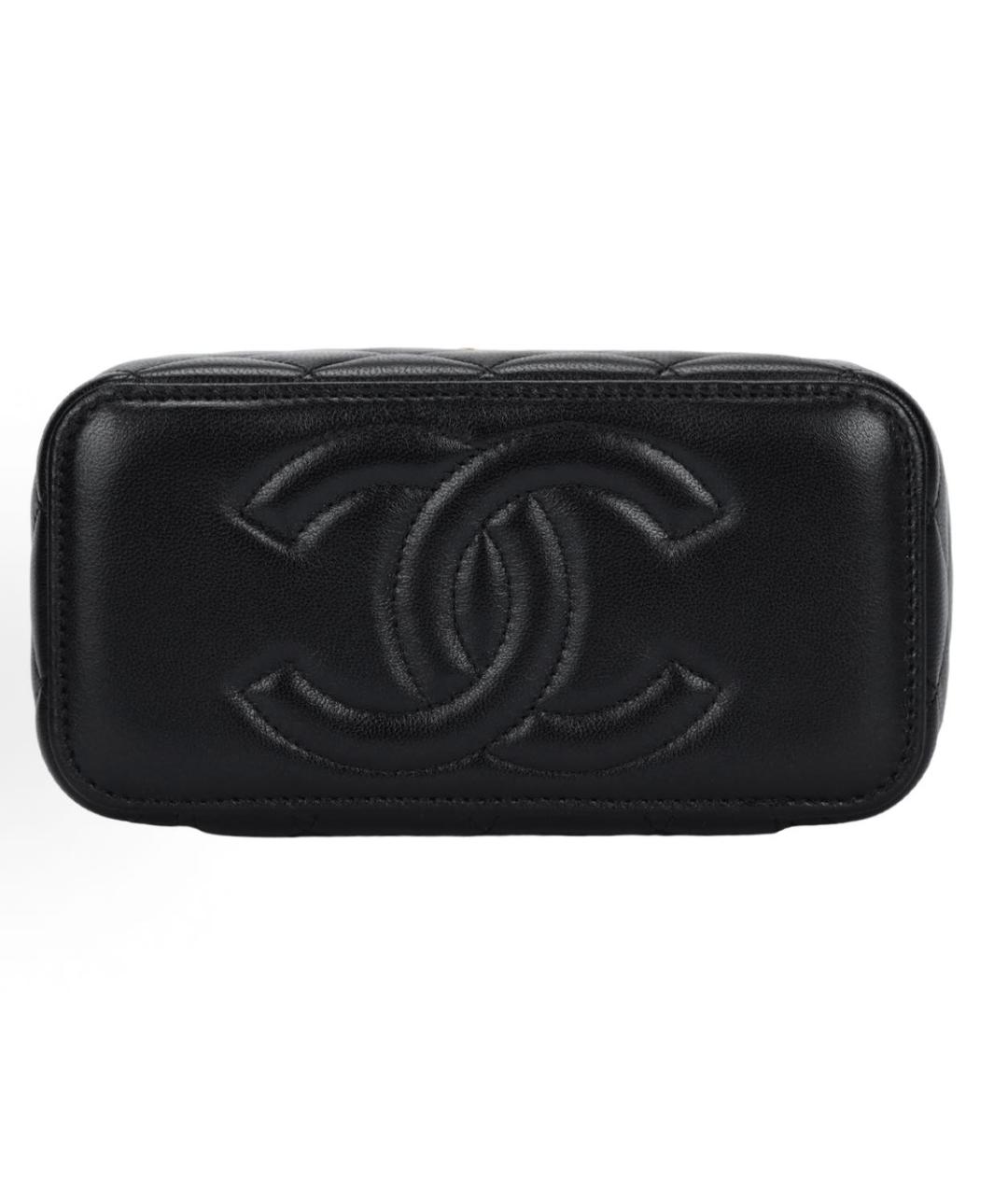 CHANEL Черная кожаная сумка через плечо, фото 4