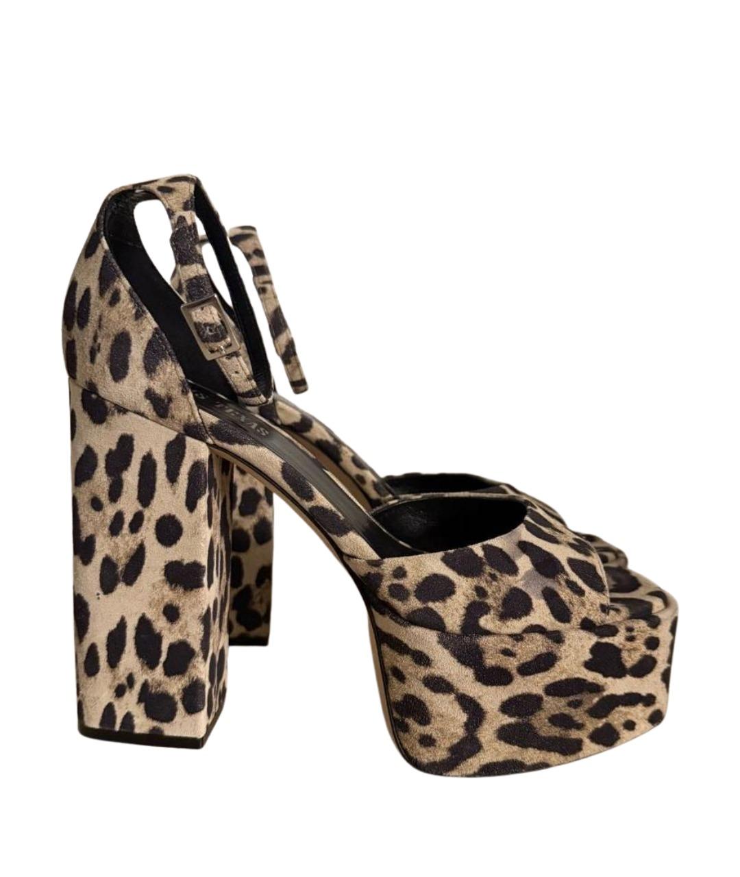 PARIS TEXAS Бежевые замшевые босоножки, фото 1