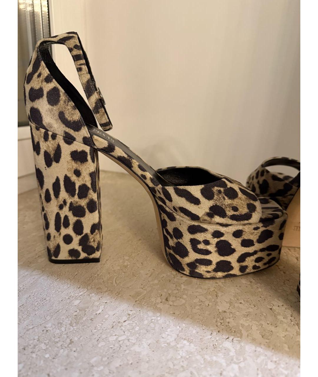 PARIS TEXAS Бежевые замшевые босоножки, фото 4