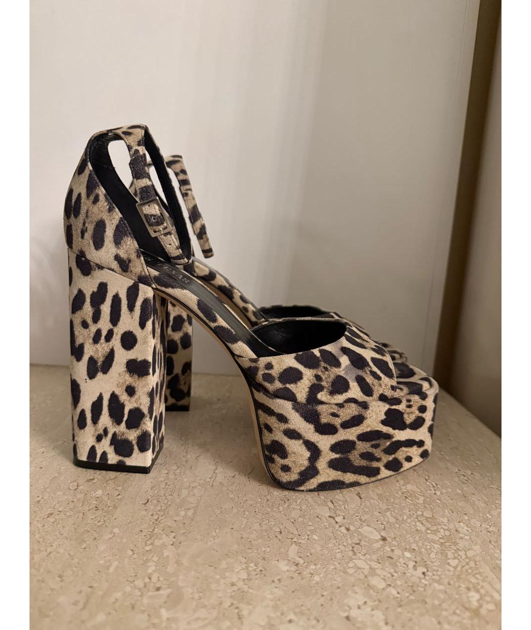 PARIS TEXAS Бежевые замшевые босоножки, фото 7