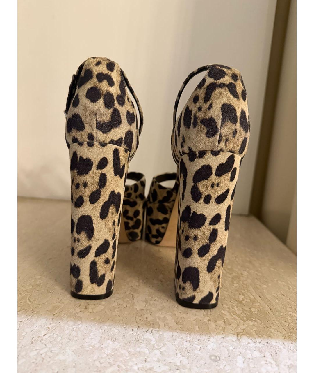 PARIS TEXAS Бежевые замшевые босоножки, фото 3