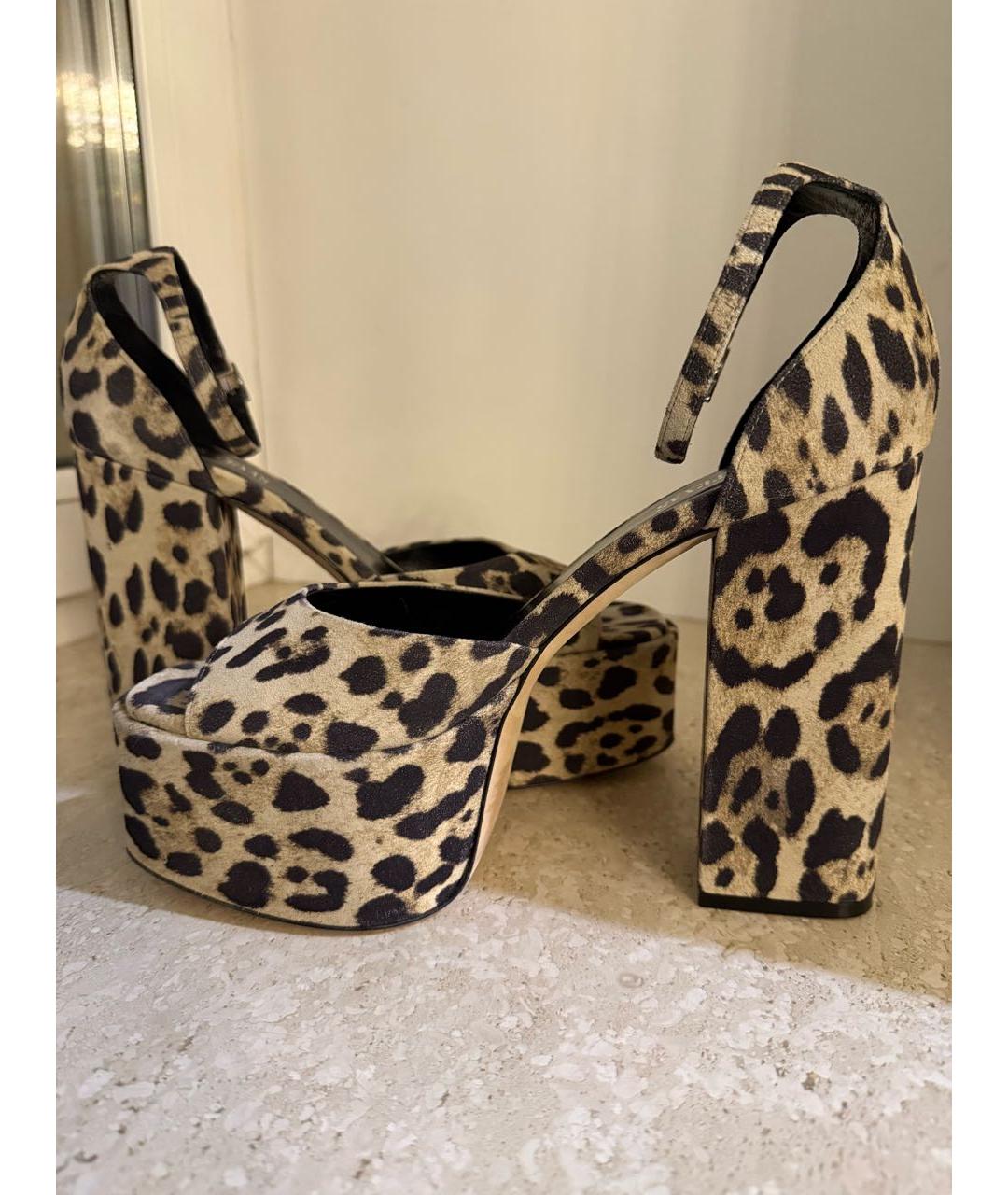 PARIS TEXAS Бежевые замшевые босоножки, фото 5