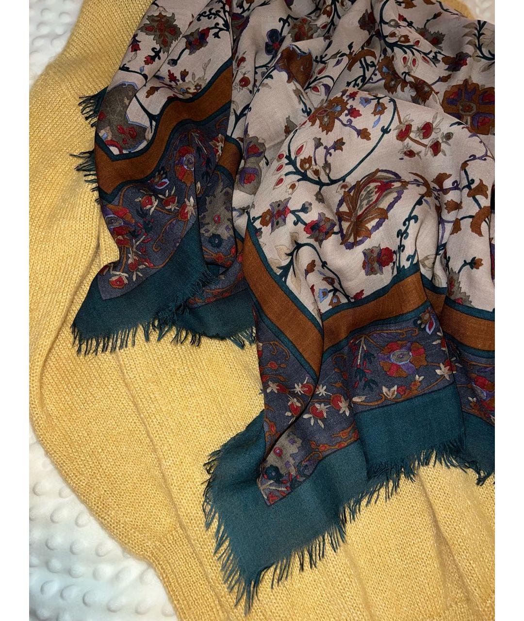 LORO PIANA Серый кашемировый платок, фото 4