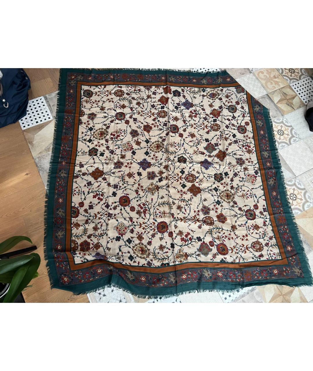 LORO PIANA Серый кашемировый платок, фото 9