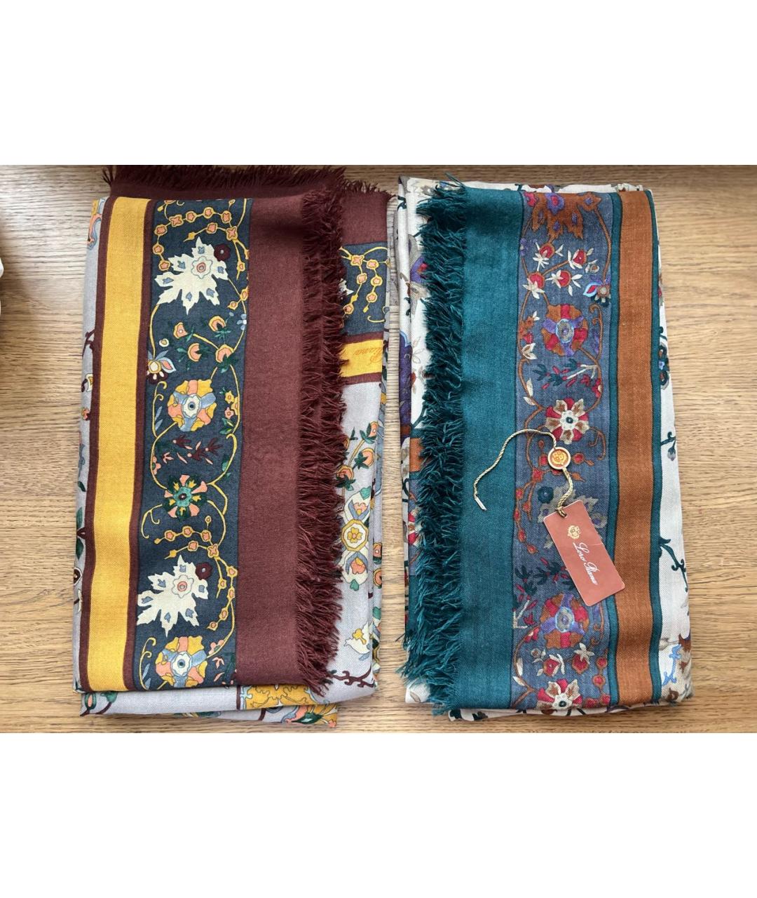 LORO PIANA Серый кашемировый платок, фото 8