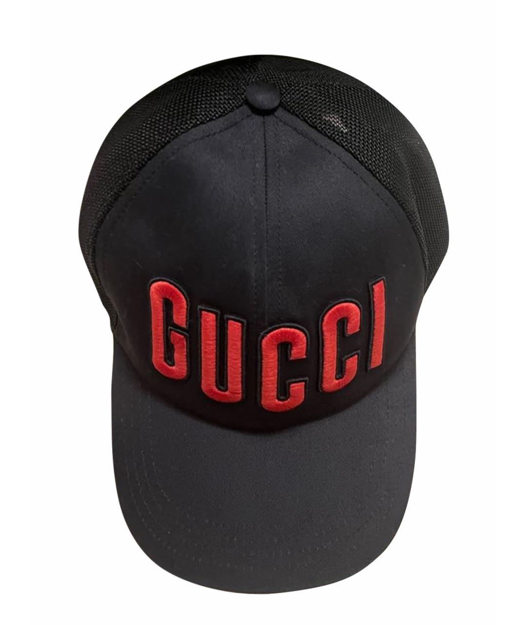 GUCCI Черная хлопковая кепка/бейсболка, фото 1