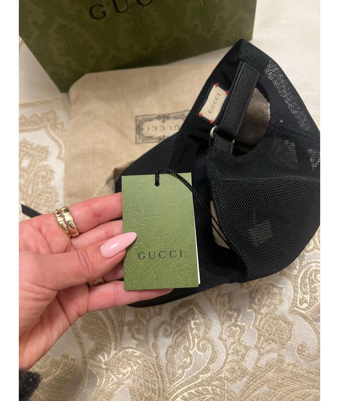 GUCCI Черная хлопковая кепка/бейсболка, фото 8