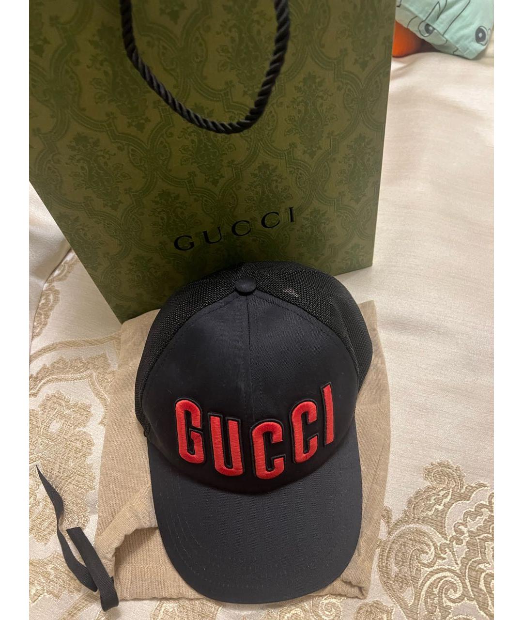 GUCCI Черная хлопковая кепка/бейсболка, фото 9