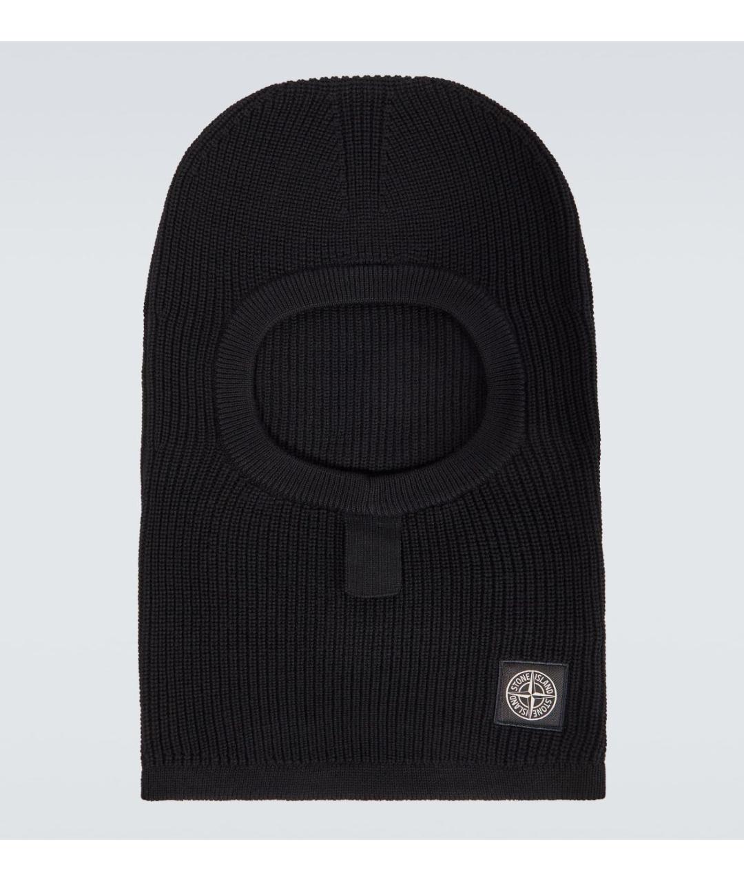 STONE ISLAND Черная шерстяная шапка, фото 4