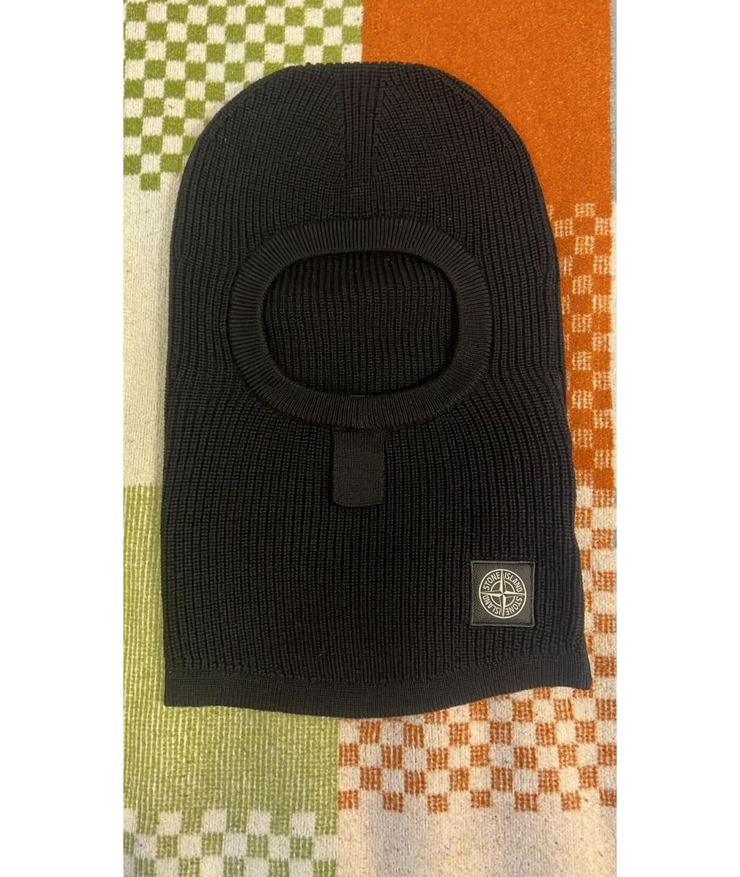 STONE ISLAND Черная шерстяная шапка, фото 2