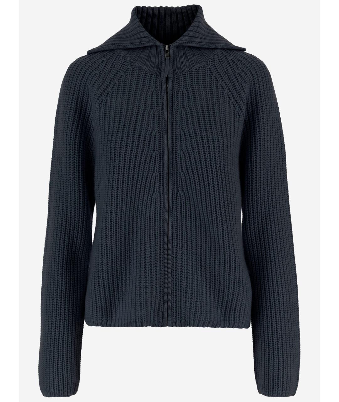 ALLUDE Темно-синий шерстяной джемпер / свитер, фото 4