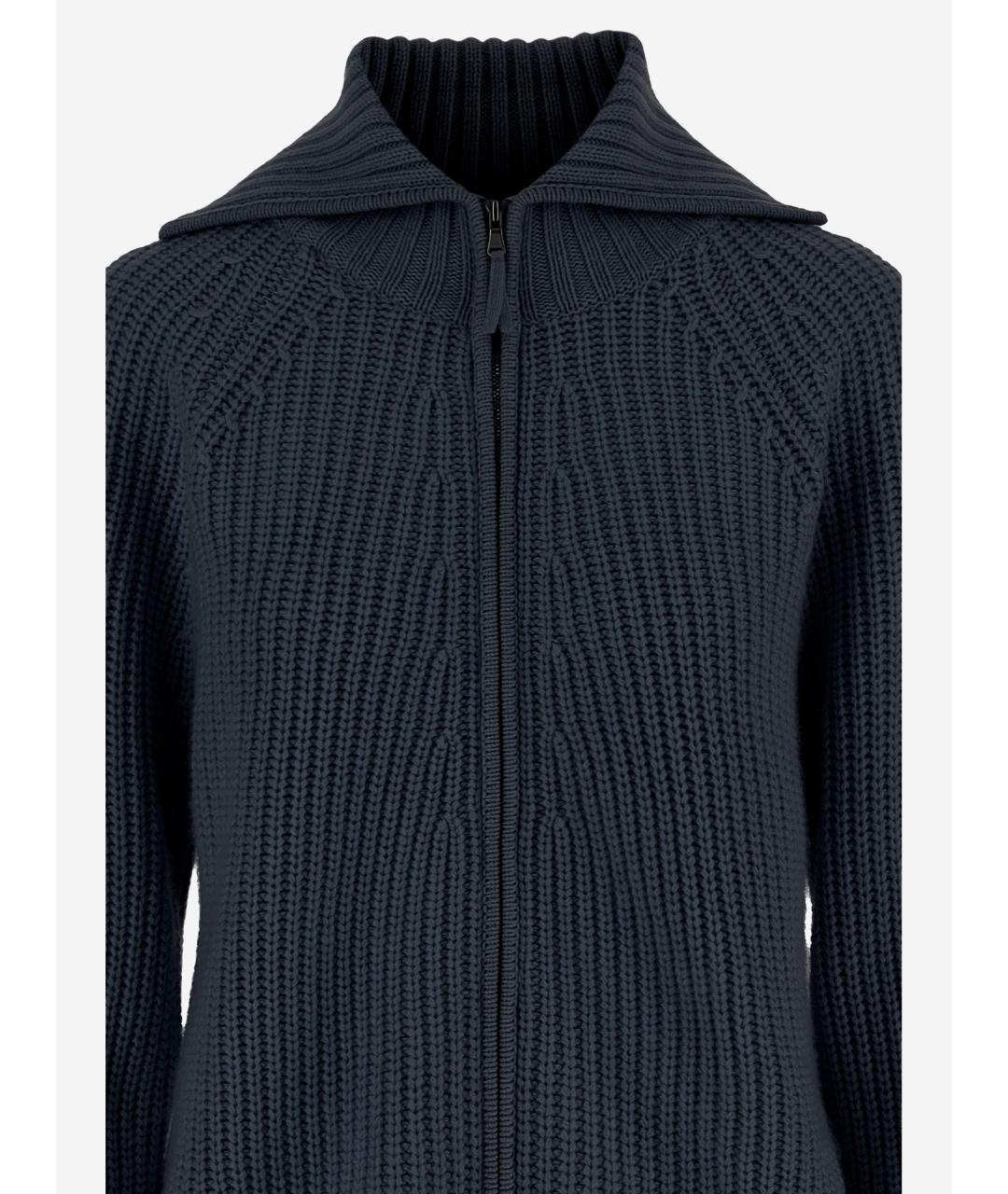 ALLUDE Темно-синий шерстяной джемпер / свитер, фото 3