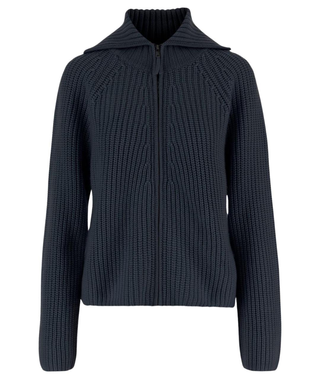 ALLUDE Темно-синий шерстяной джемпер / свитер, фото 1