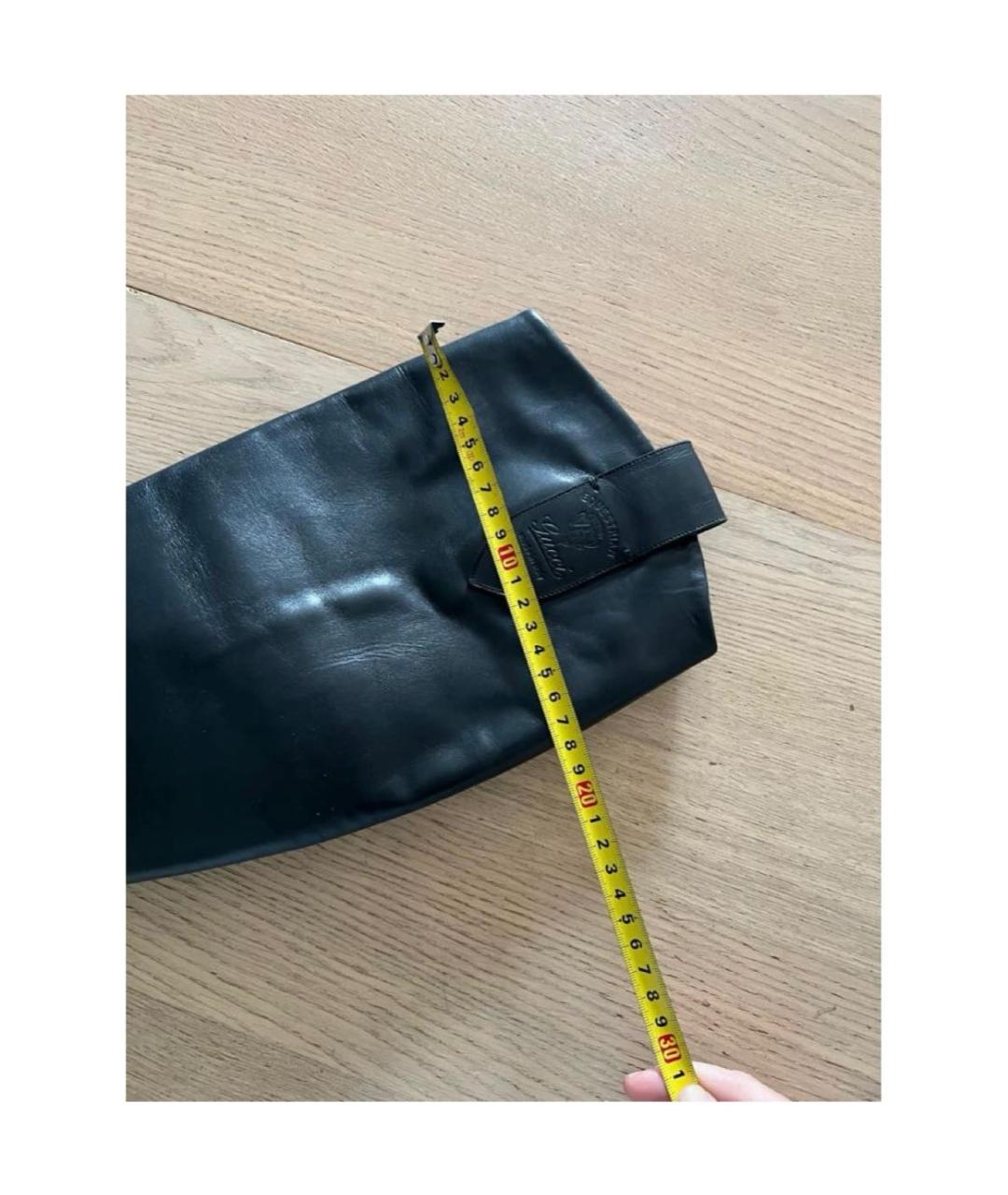 GUCCI Черные кожаные сапоги, фото 7