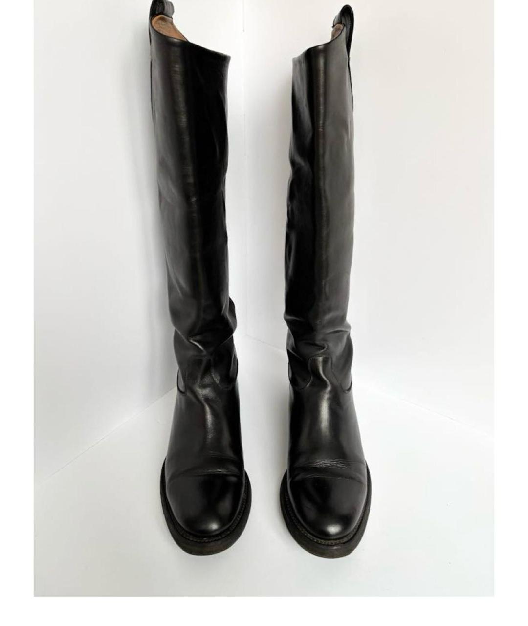 GUCCI Черные кожаные сапоги, фото 2