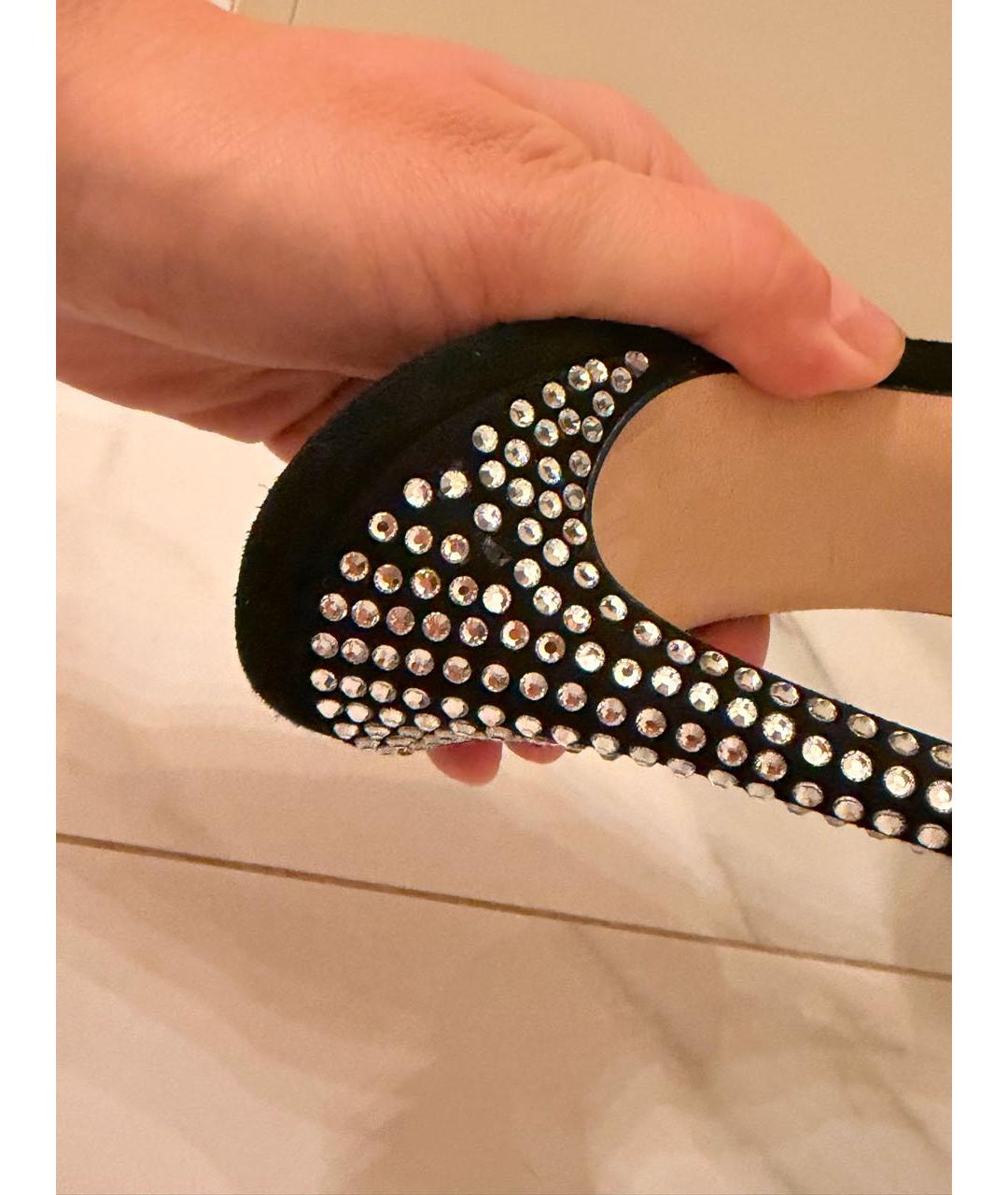 PARIS TEXAS Черные замшевые мюли, фото 6