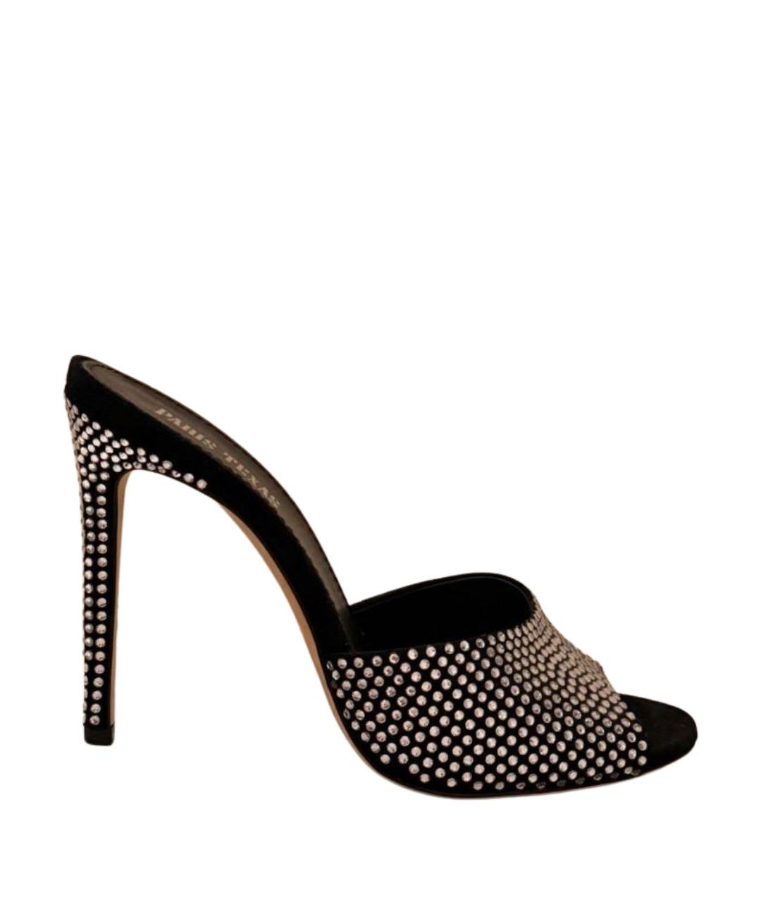 PARIS TEXAS Черные замшевые мюли, фото 1