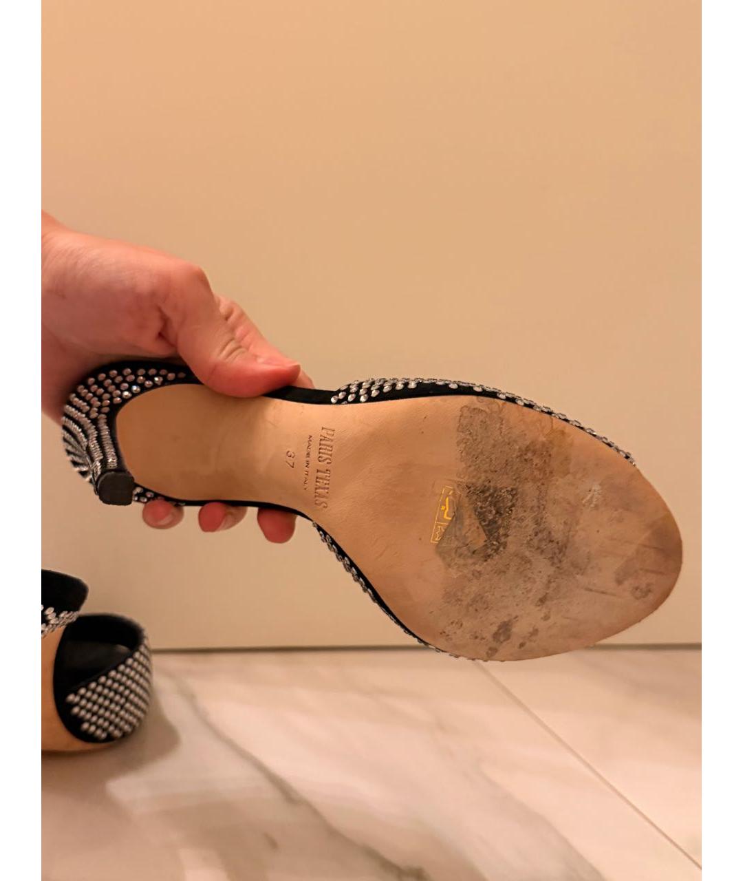 PARIS TEXAS Черные замшевые мюли, фото 4