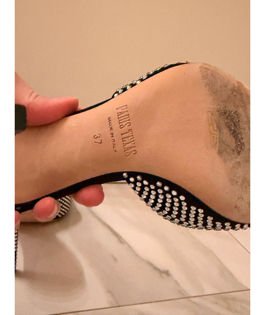 PARIS TEXAS Черные замшевые мюли, фото 5