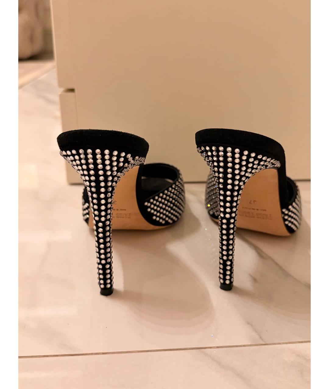 PARIS TEXAS Черные замшевые мюли, фото 3