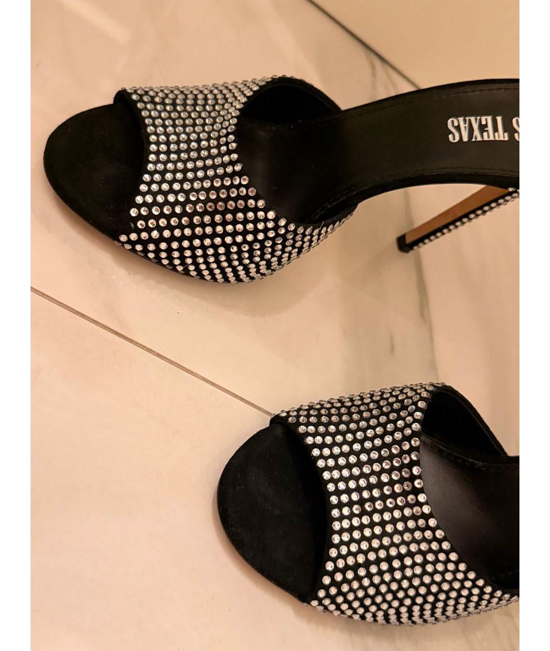 PARIS TEXAS Черные замшевые мюли, фото 2
