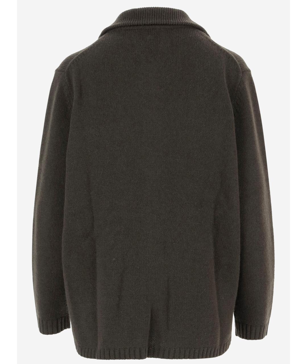 ALLUDE Антрацитовый шерстяной кардиган, фото 2