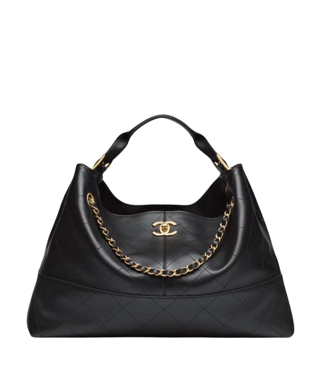 CHANEL Черная кожаная сумка тоут, фото 1