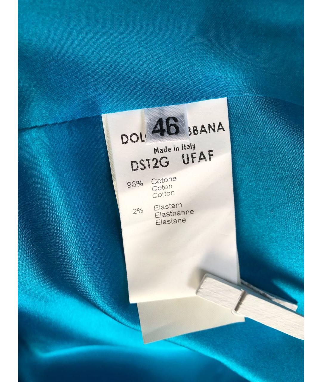 DOLCE&GABBANA Черный хлопко-эластановый жакет/пиджак, фото 6