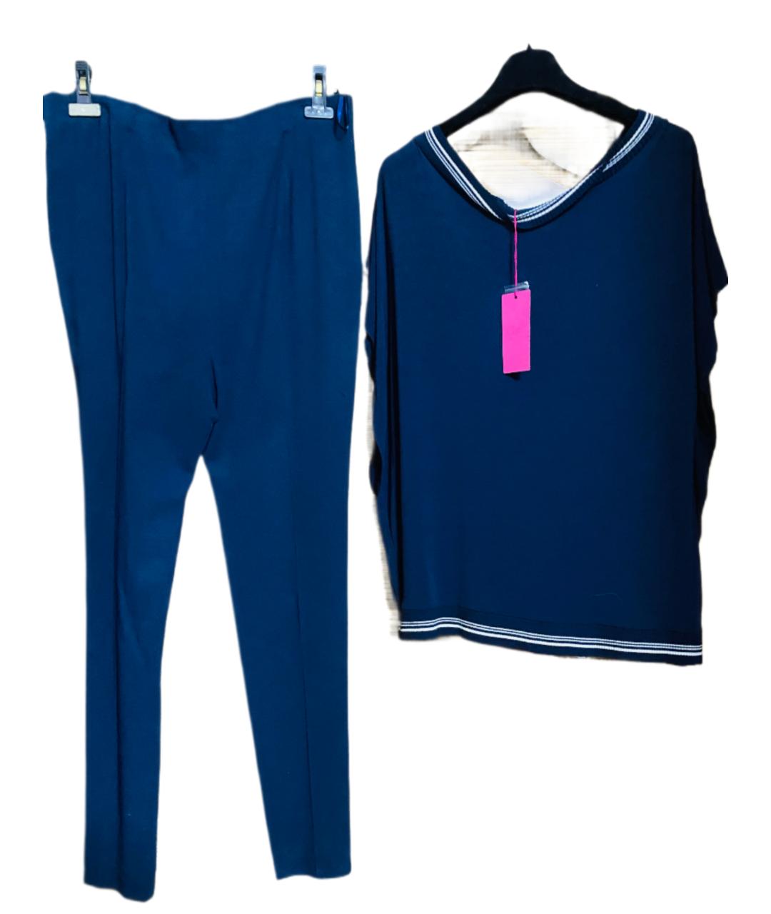 GIVENCHY Синие вискозные прямые брюки, фото 2