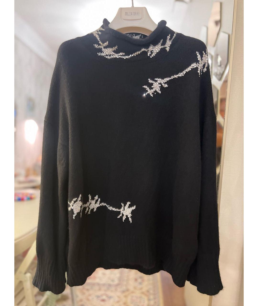 ERMANNO SCERVINO Черный кашемировый джемпер / свитер, фото 3