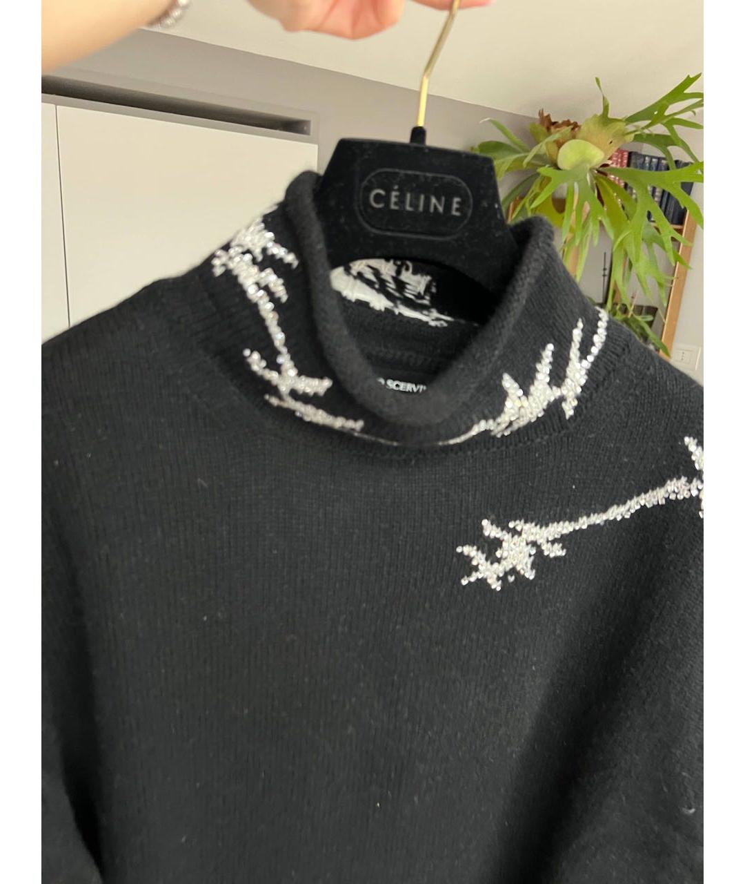 ERMANNO SCERVINO Черный кашемировый джемпер / свитер, фото 4