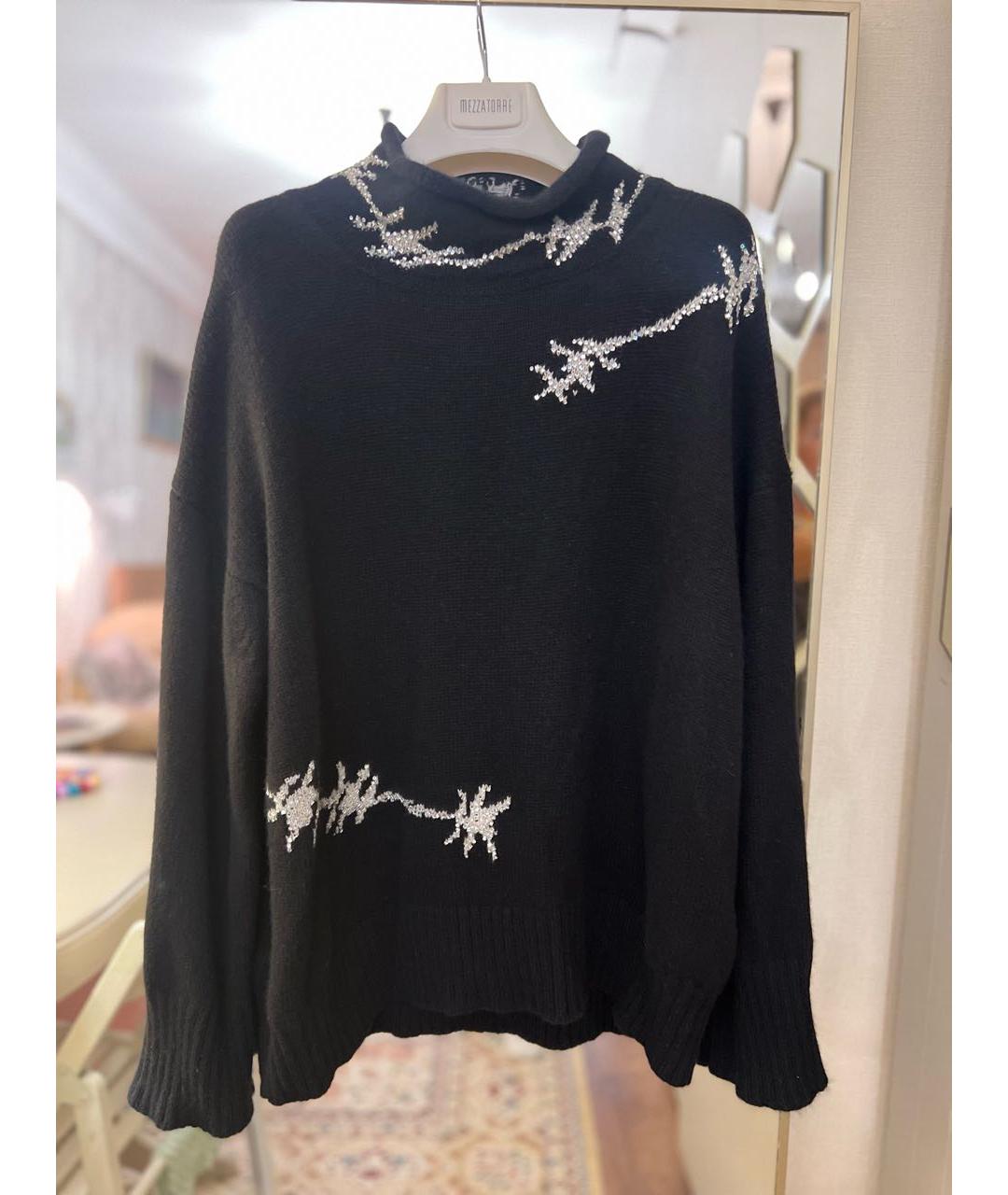 ERMANNO SCERVINO Черный кашемировый джемпер / свитер, фото 9
