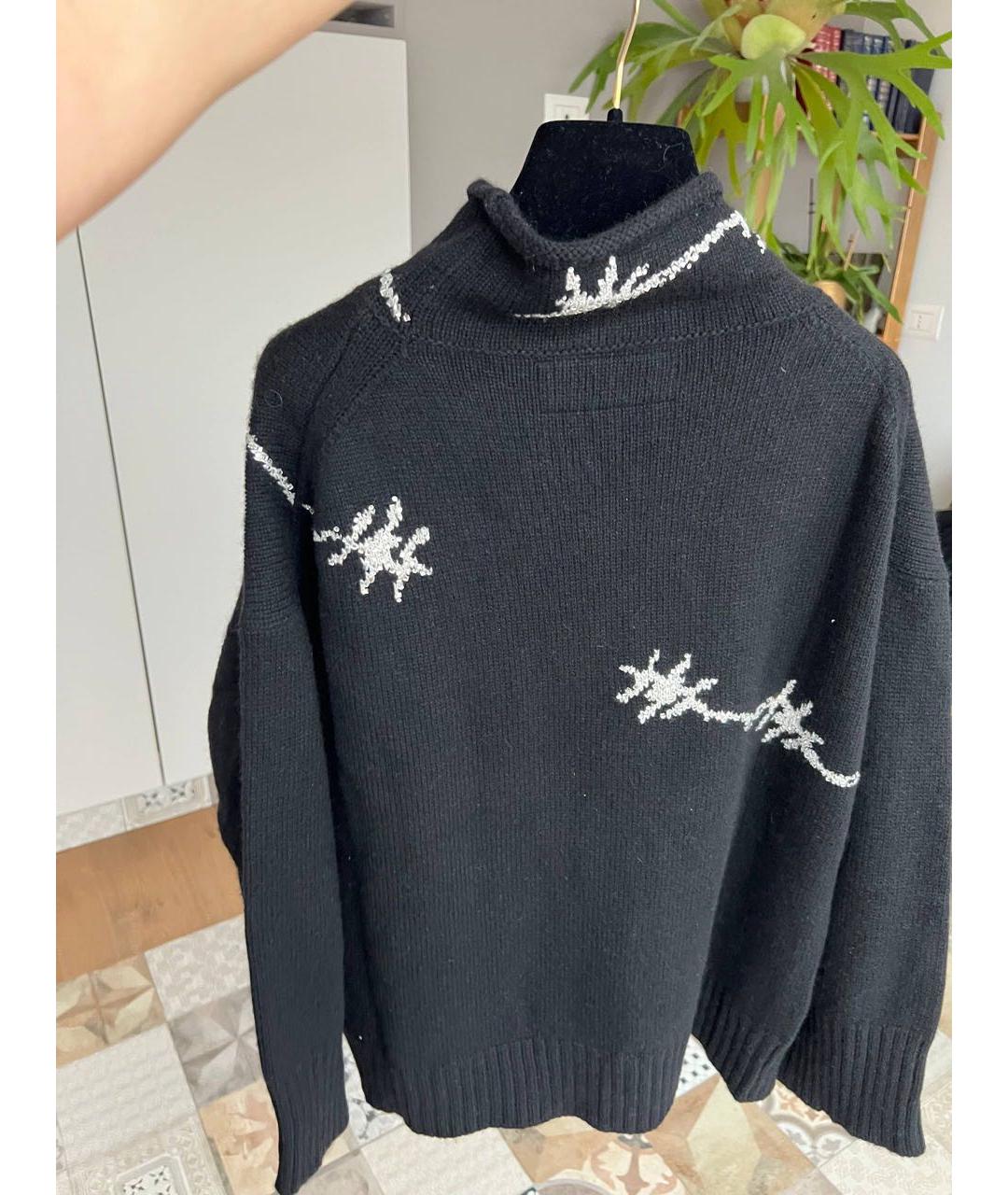 ERMANNO SCERVINO Черный кашемировый джемпер / свитер, фото 7
