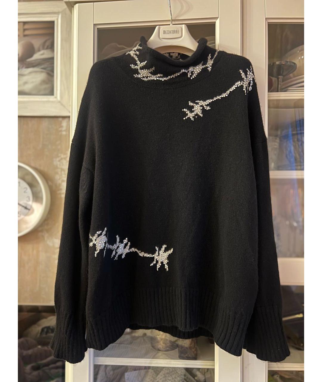 ERMANNO SCERVINO Черный кашемировый джемпер / свитер, фото 2