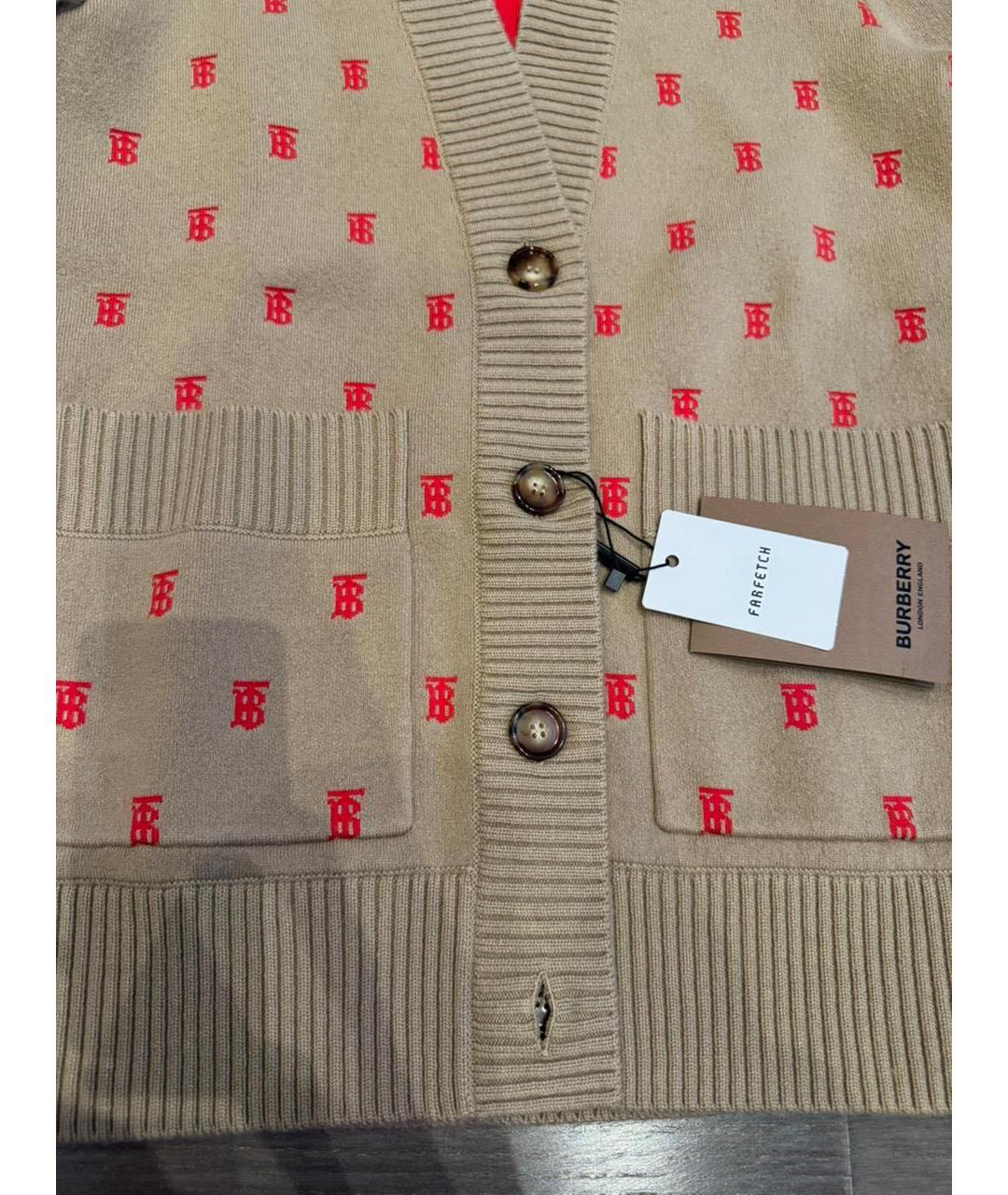 BURBERRY Бежевый кардиган, фото 4
