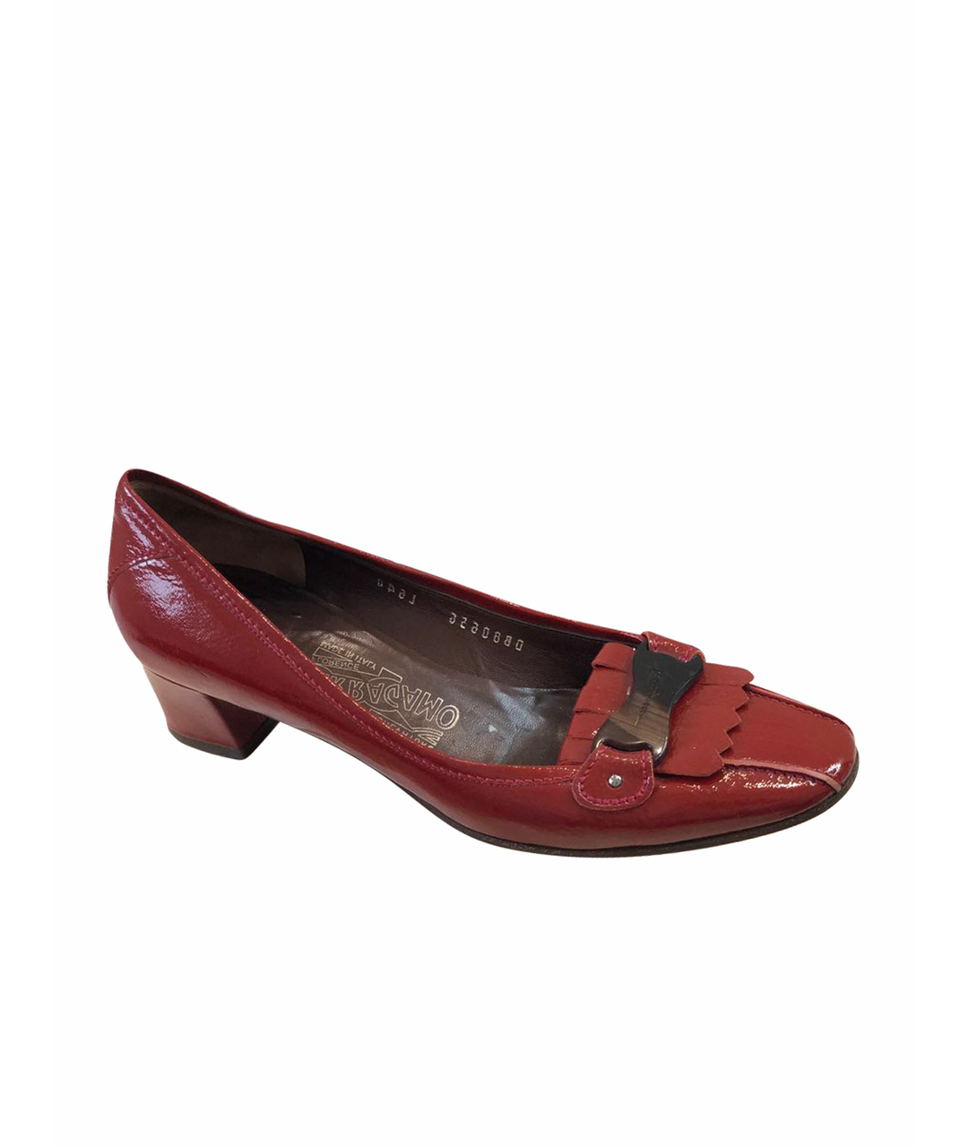 SALVATORE FERRAGAMO Красные туфли из лакированной кожи, фото 1